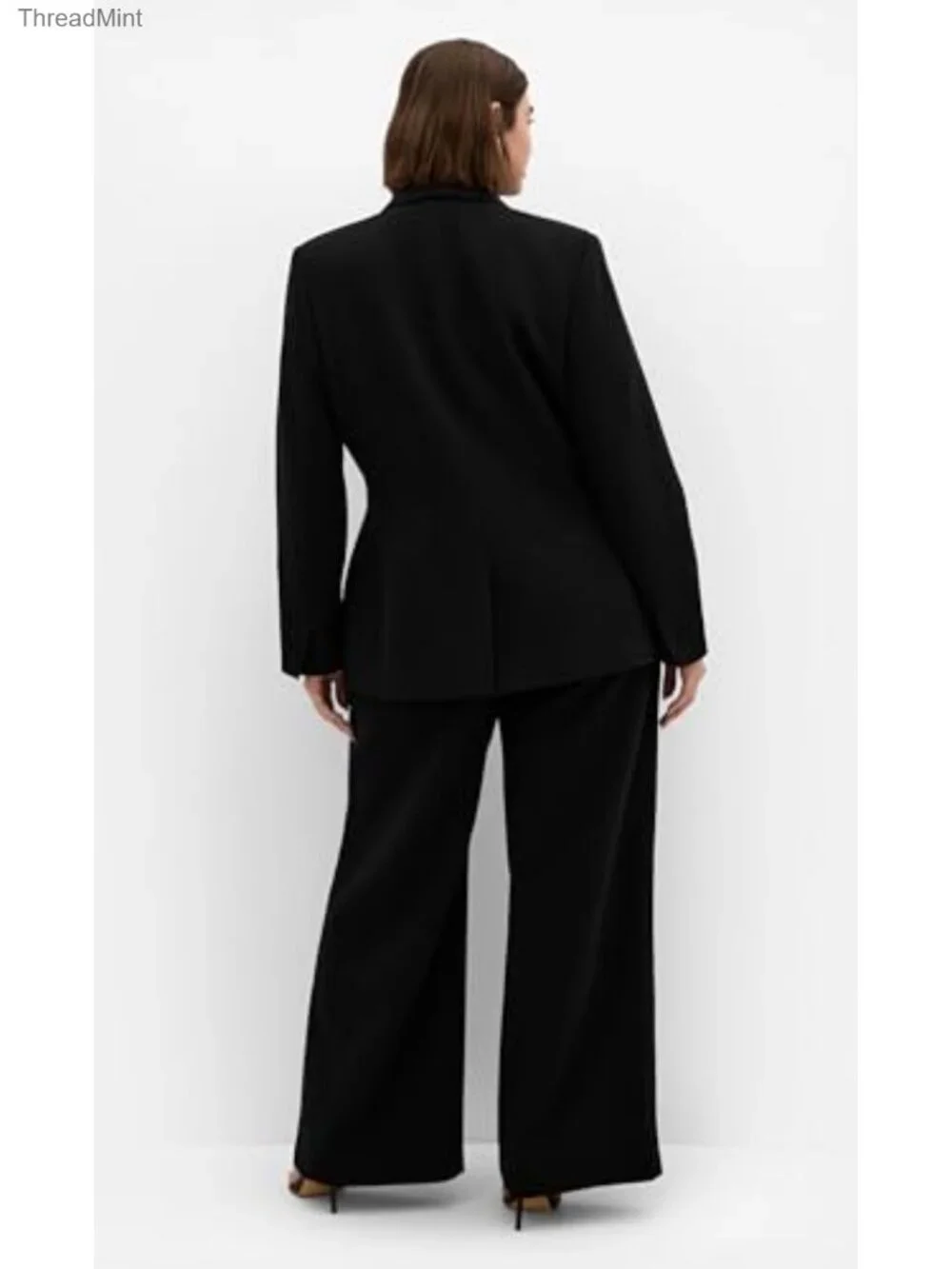 City Chic Plus Size Tuxedo Jacket Longline Collar Shaping Seams Soft Touch